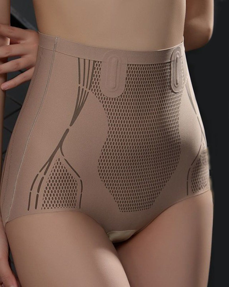 Braga reductora de cintura alta con control abdominal y realce de glúteos