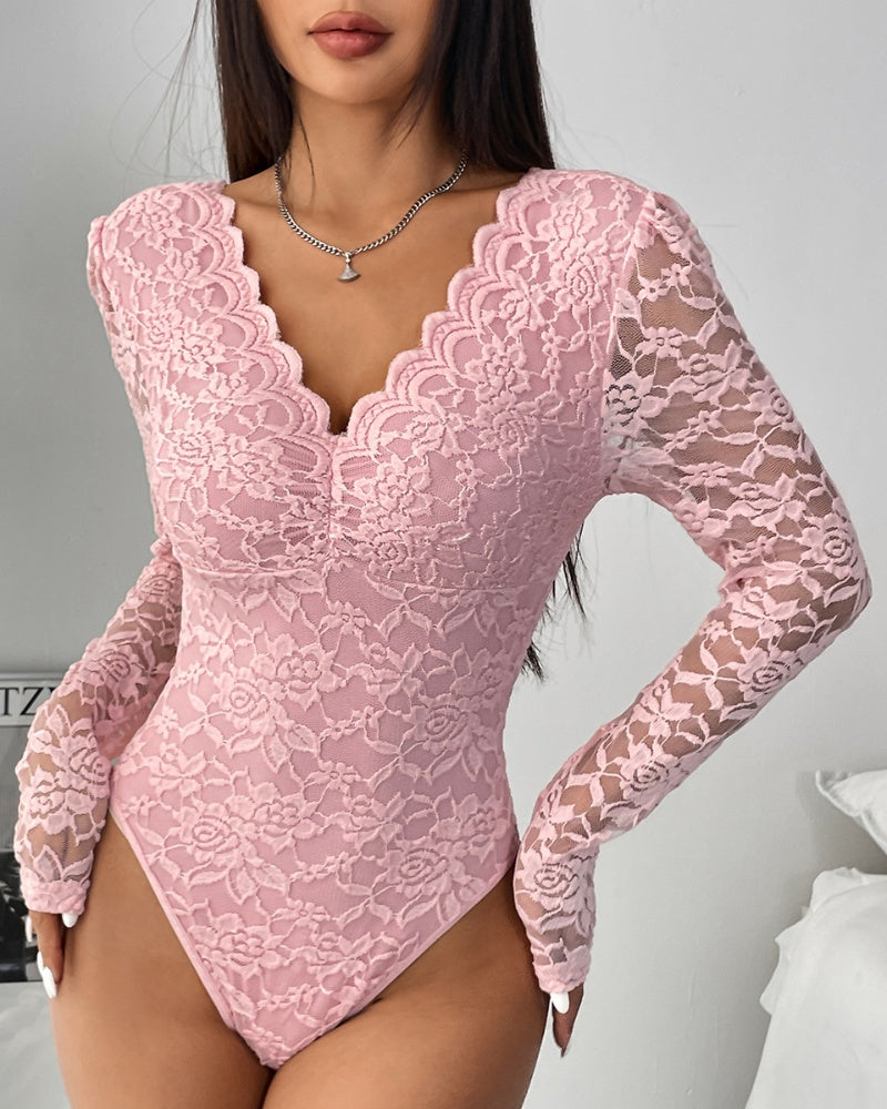 BODY DE ENCAJE FLORAL – ELEGANCIA Y SEDUCCIÓN EN UNA SOLA PIEZA
