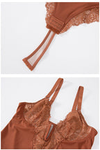 Divine® - Body tanga sexy de encaje con escote en V y espalda descubierta