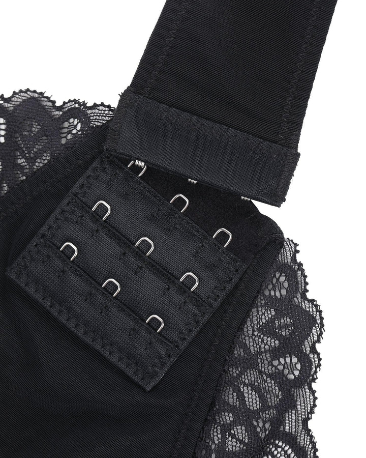 Divine® - Body tanga sexy de encaje con escote en V y espalda descubierta