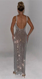 GALAXY GODDESS – VESTIDO CON PEDRERÍA HOTFIX