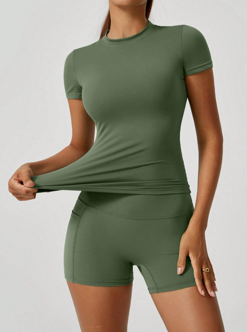 CONJUNTO CASUAL FLEX CON BOLSILLO Verde