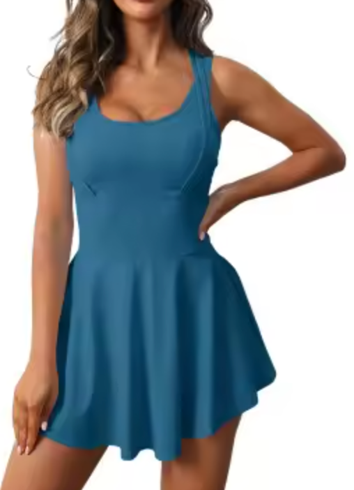 VESTIDO YOGA 2 EN 1 Azul Marino