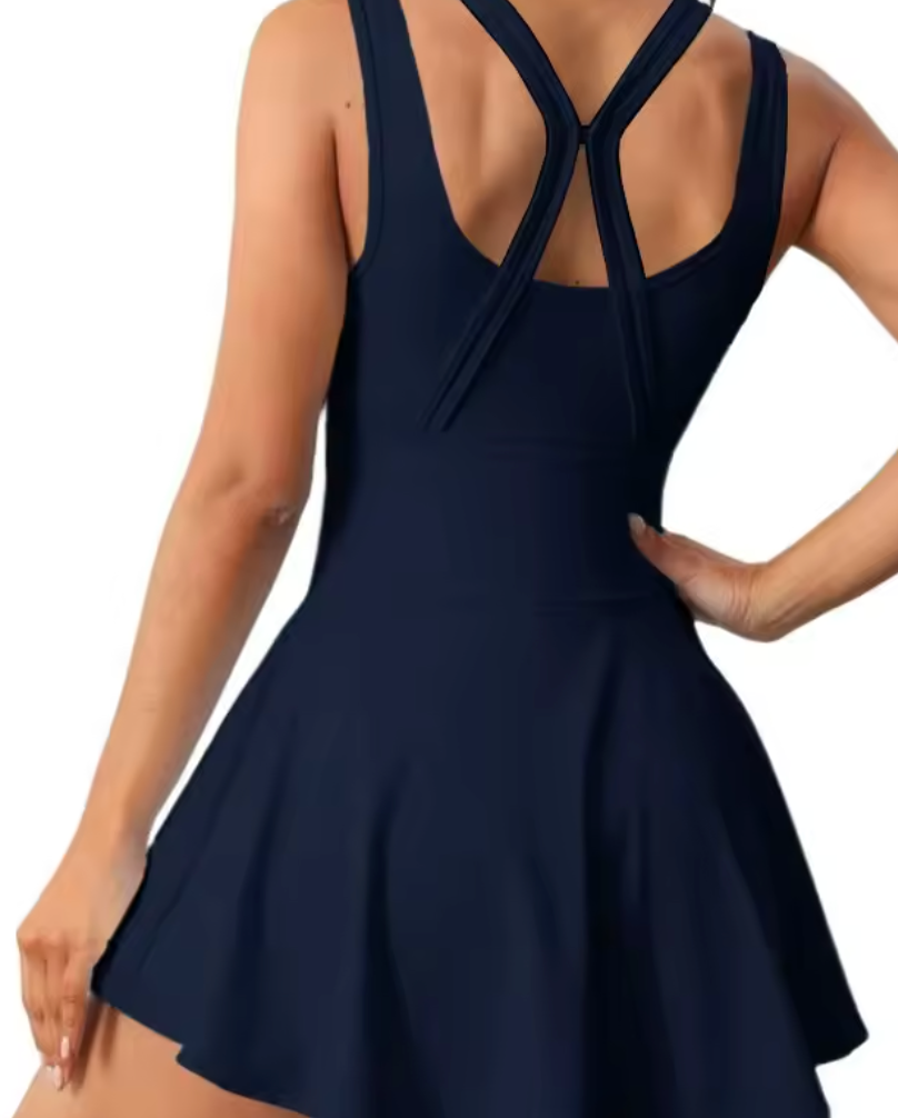 VESTIDO YOGA 2 EN 1 Azul Medianoche