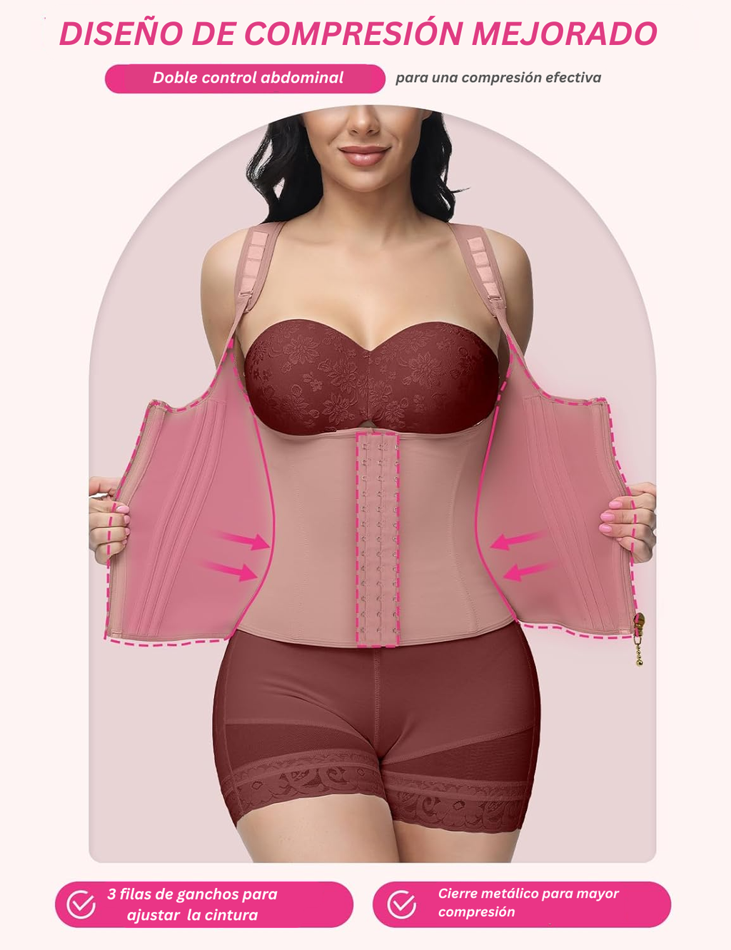 Comprix™ Faja Chaleco de Doble Cinturilla – Control Abdominal y Moldeo de Cintura