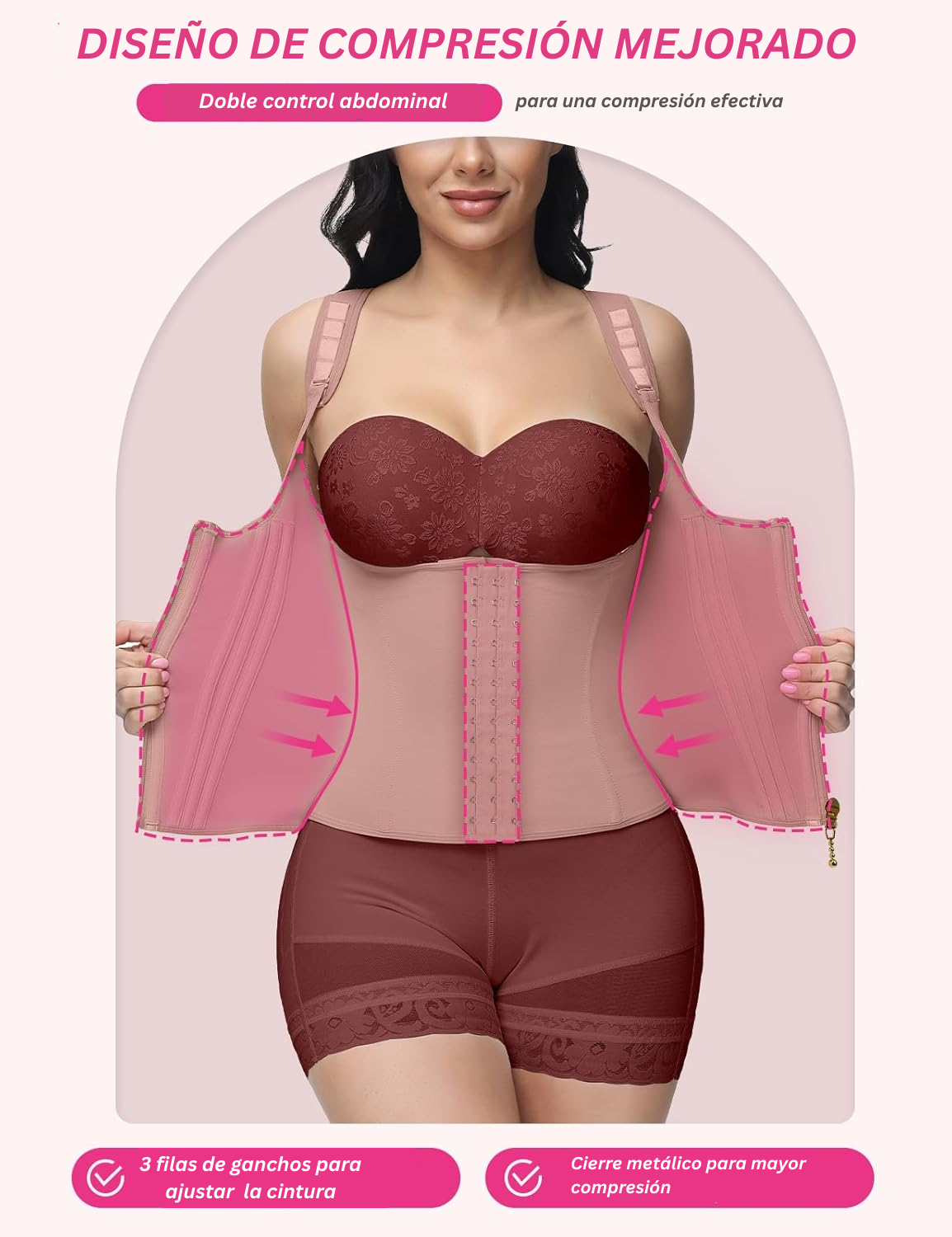 Comprix™ Faja Chaleco de Doble Cinturilla – Control Abdominal y Moldeo de Cintura