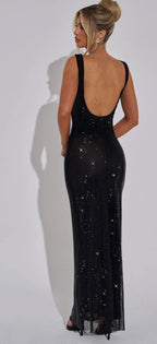 GALAXY GODDESS – VESTIDO CON PEDRERÍA HOTFIX