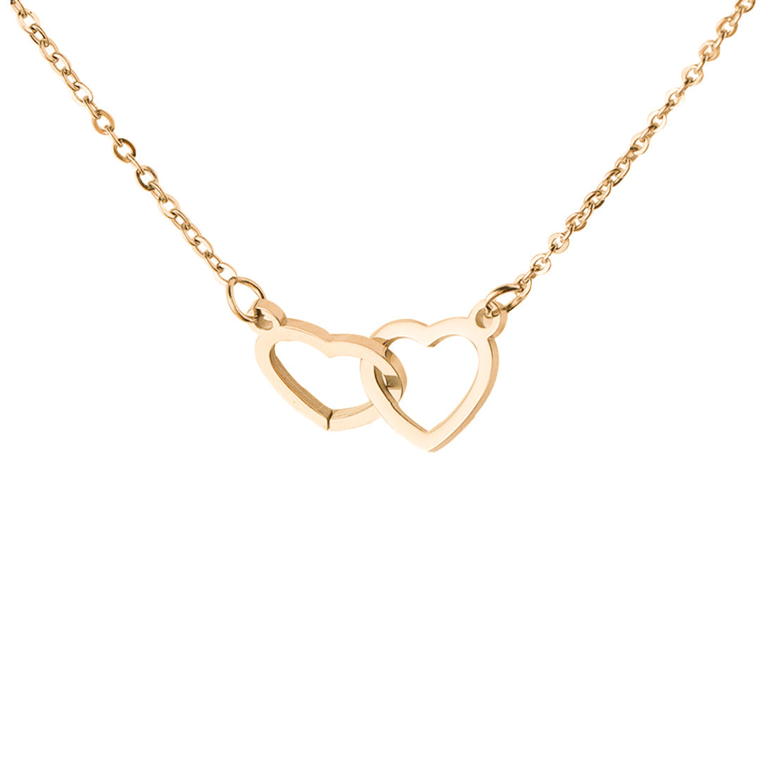 Collar Doble Corazón -Oso Amoroso
