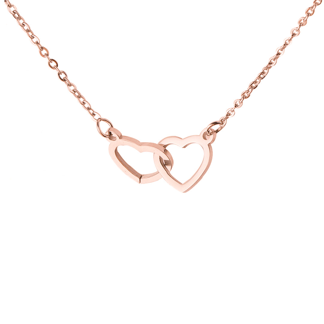 Collar Doble Corazón -Oso Amoroso