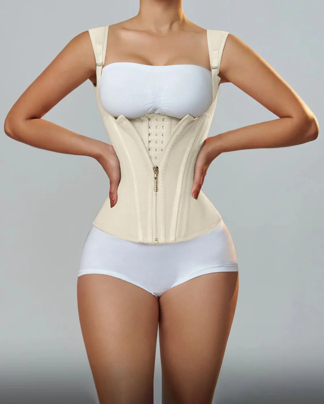 Comprix™ Faja Chaleco de Doble Cinturilla – Control Abdominal y Moldeo de Cintura
