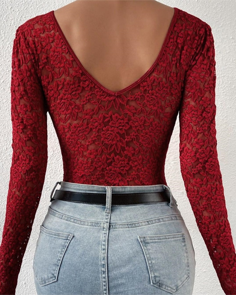 BODY DE ENCAJE FLORAL – ELEGANCIA Y SEDUCCIÓN EN UNA SOLA PIEZA