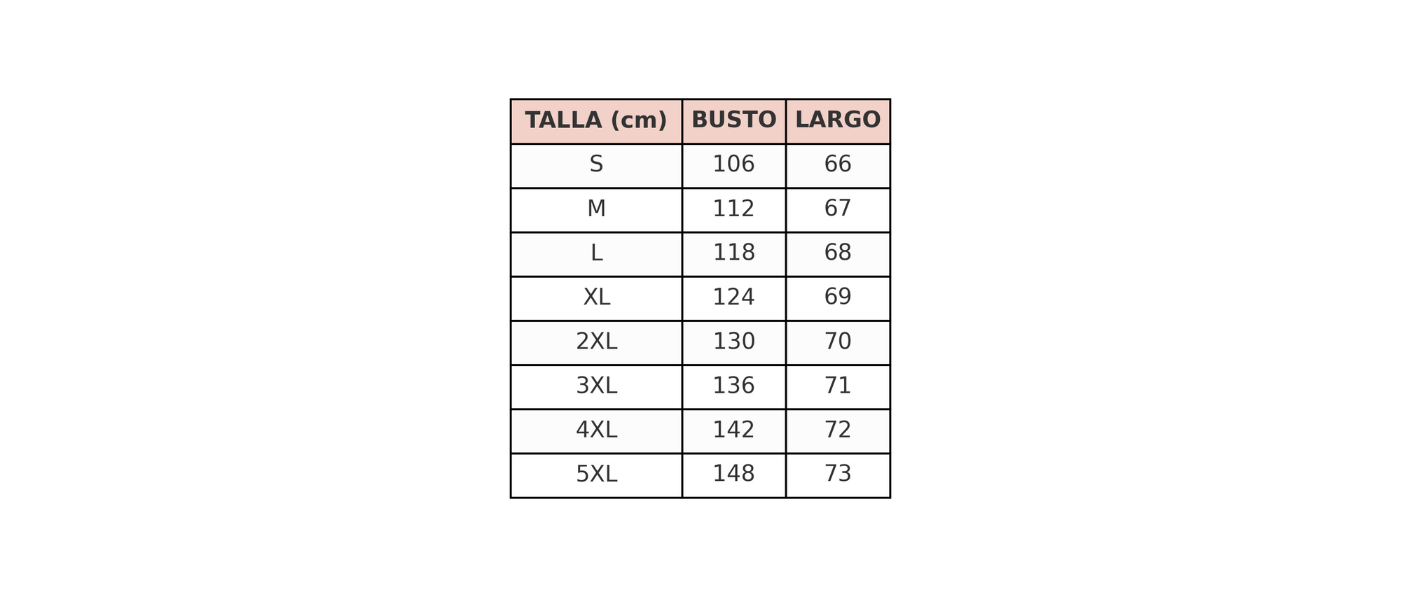 Guía de tallas — CÁRDIGAN CON HILO DE PÉTALOS