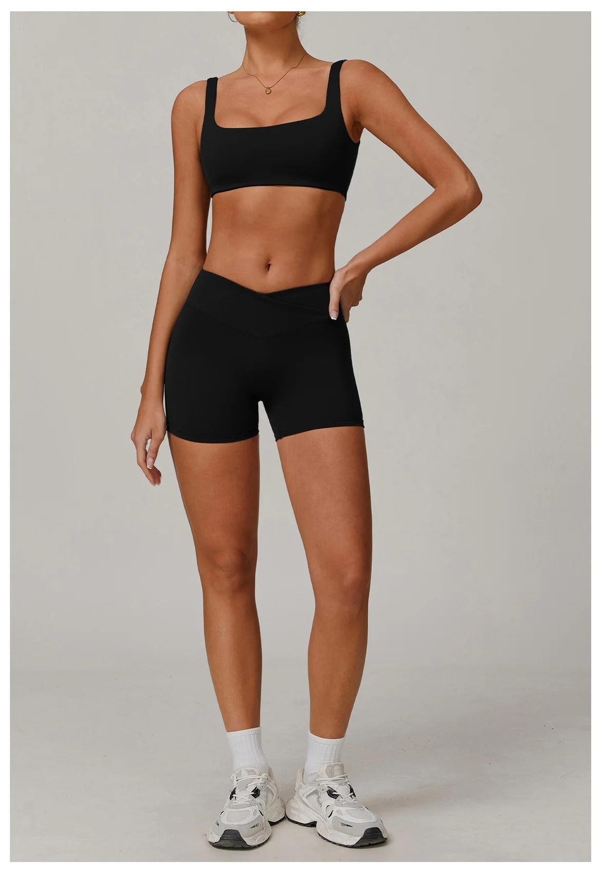 CONJUNTO FLARE NAVY CORTO Negro
