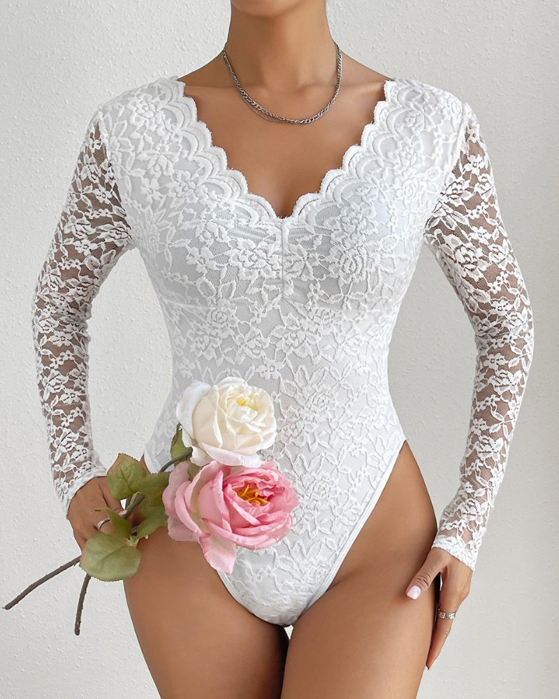 BODY DE ENCAJE FLORAL – ELEGANCIA Y SEDUCCIÓN EN UNA SOLA PIEZA