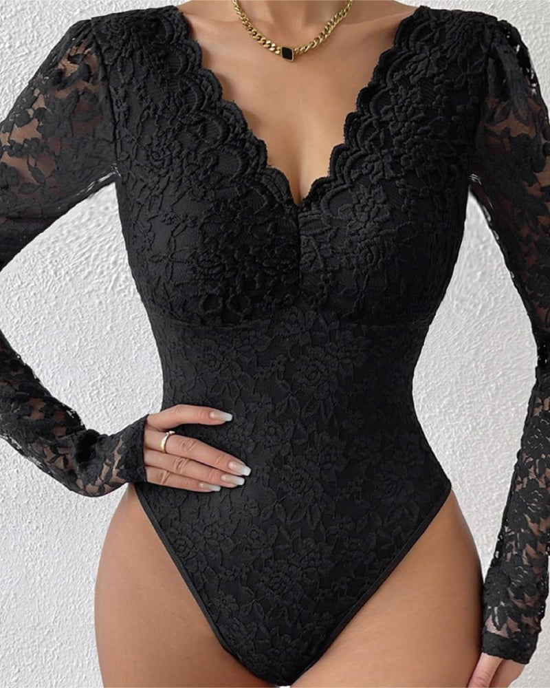 BODY DE ENCAJE FLORAL – ELEGANCIA Y SEDUCCIÓN EN UNA SOLA PIEZA