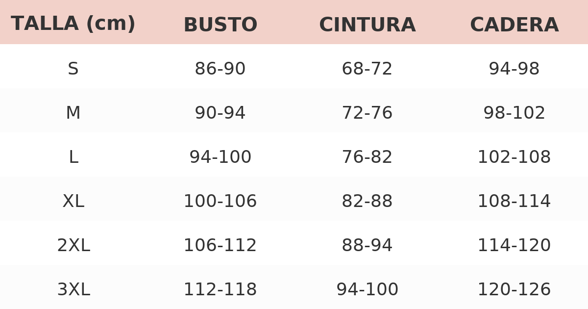 Guía de tallas — GIULA | VESTIDO LARGO CASUAL
